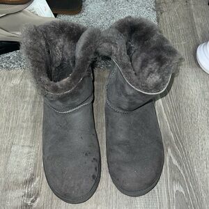 Ugg Boots Gray Bow